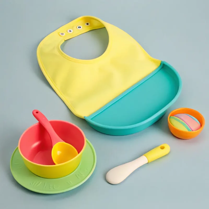 Colorful Silicone Feeding Set